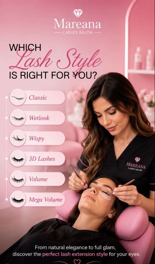 Eyelash extensions at Mareana Ladies Salon, Dubai